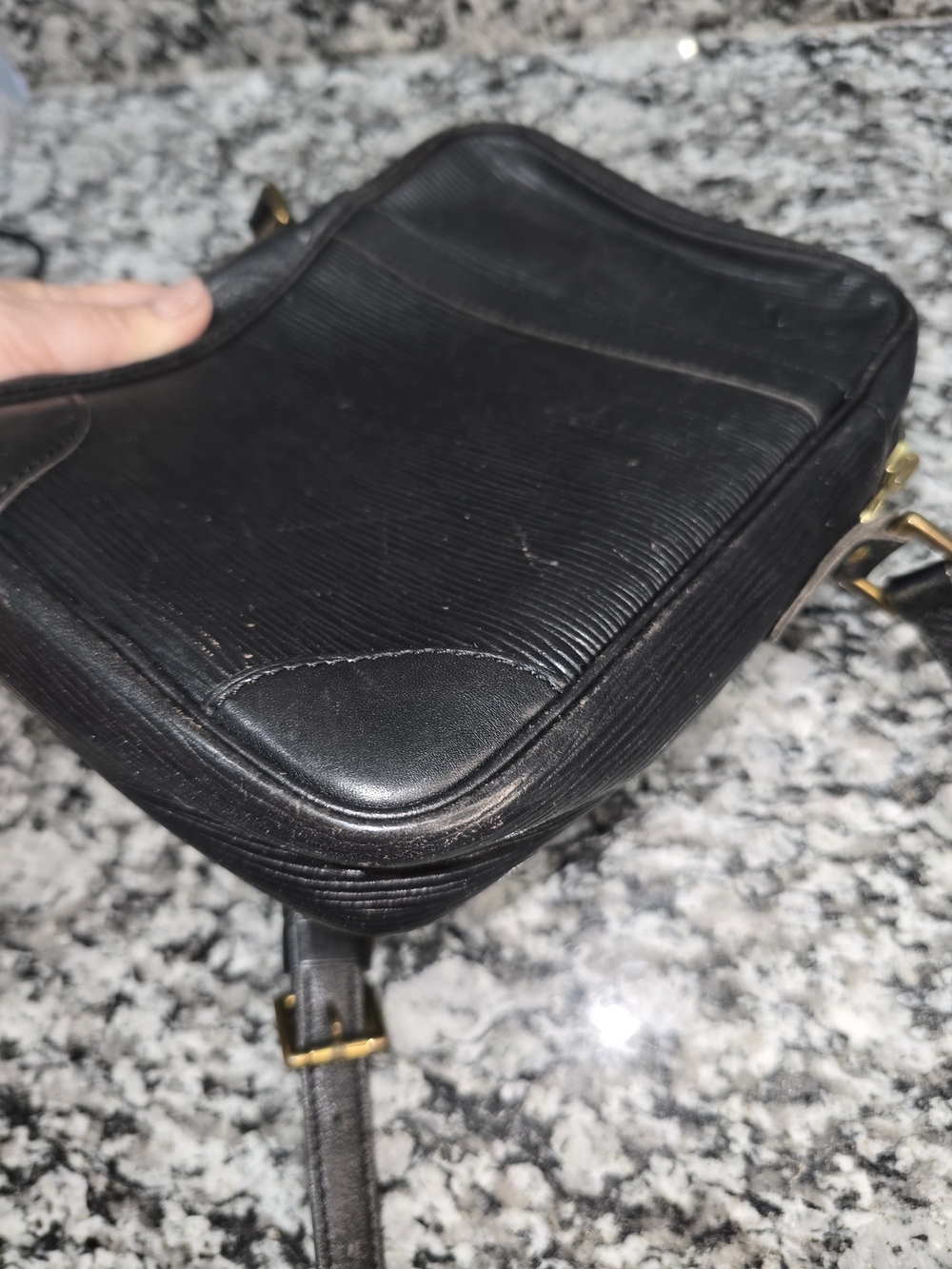 Vintage Louis Vuitton Black Epi Leather Danube Crossbody Bag - Picture 5 of 13